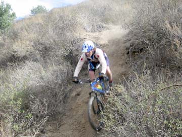 Danny drops at the end of the Warrior's Trail