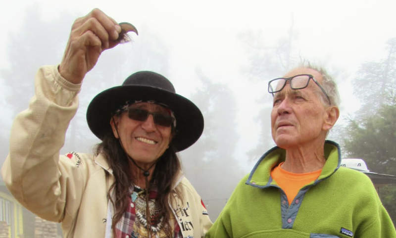 Chris Vargas and Chuck Beek with the bear claw